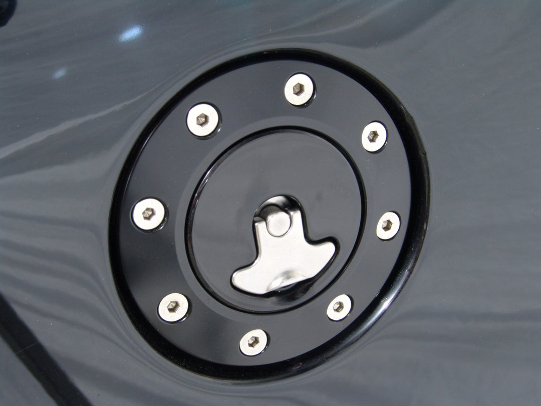 Billet Aluminum Gas Cap For 1962-1967 Nova  Locking  Anodized Black.